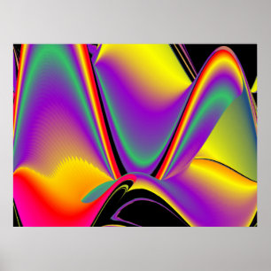 Magic of Färg Abstrakt 3D Rainbowart Poster