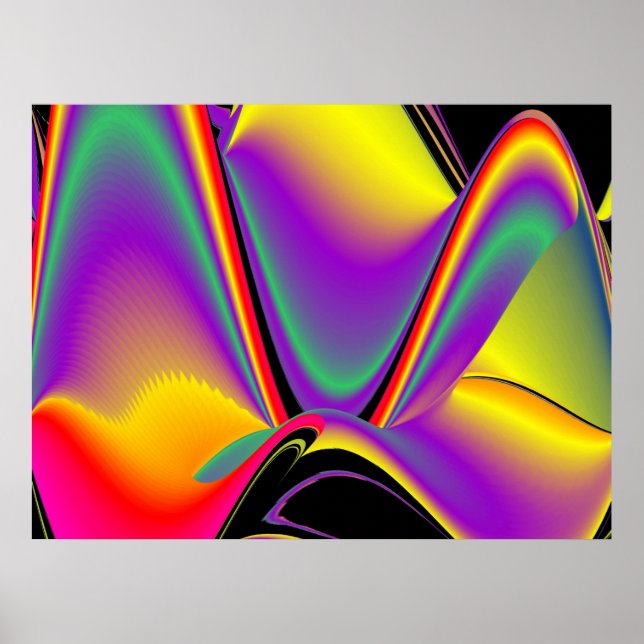 Magic of Färg Abstrakt 3D Rainbowart Poster (Framsidan)