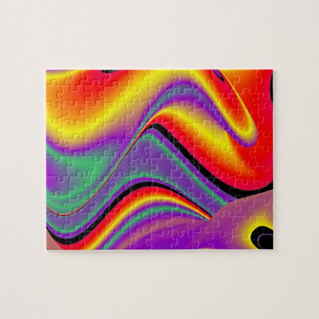 Magic of Färg Abstrakt 3D Rainbowart Pussel (Horisontell)