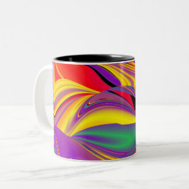 Magic of Färg, Abstrakt 3D Rainbowart Två-Tonad Mugg