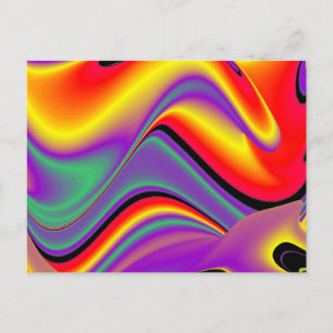 Magic of Färg Abstrakt 3D Rainbowart Vykort