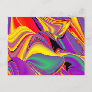 Magic of Färg Abstrakt 3D Rainbowart Vykort