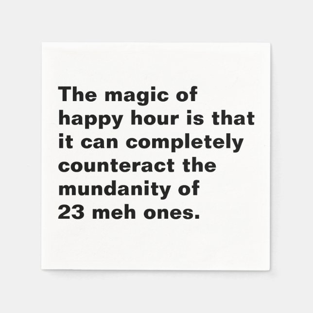 Magic of Lycklig Hour cocktail napkin Pappersservett (Framsidan)