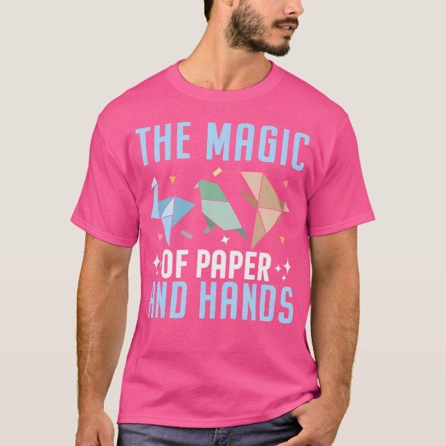 Magic of Papper and Händer Origami T Shirt (Framsida)