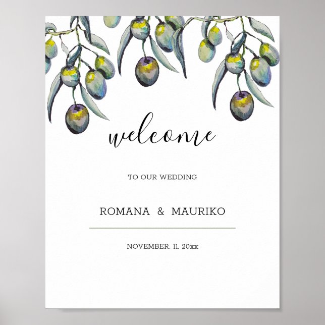 Magic Olife Watercolor Hand-målat Poster (Framsidan)