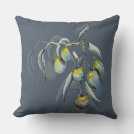 Magic Olive Watercolor Hand-målat Kudde