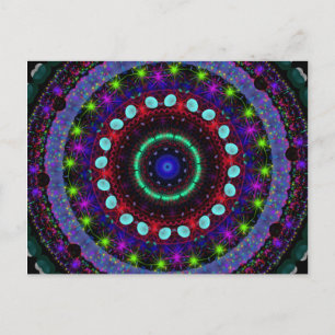 Magic Orbs Mandala vykort