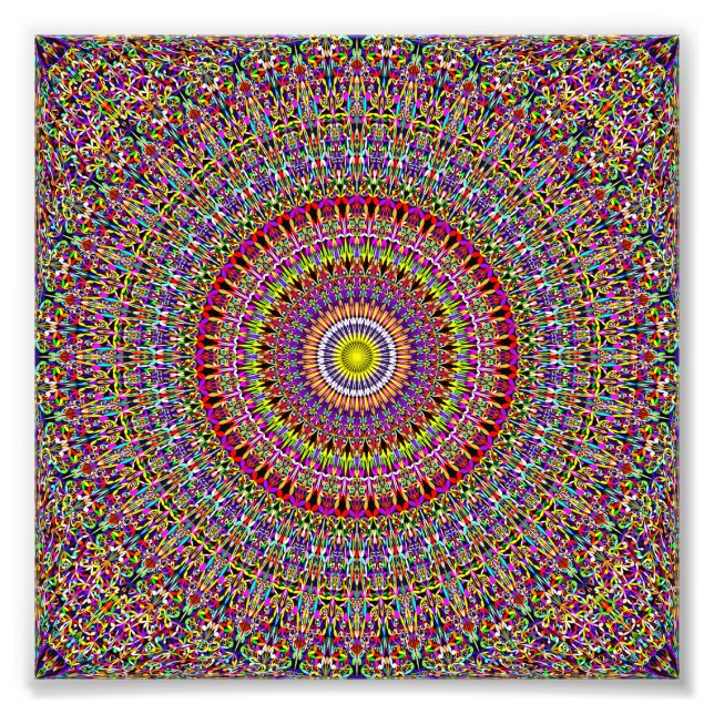 Magic Ornate Garden Mandala Fototryck (Framsidan)