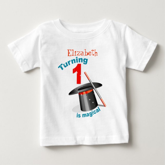 Magic Party 1:a födelsedagen T-shirt (Framsida)