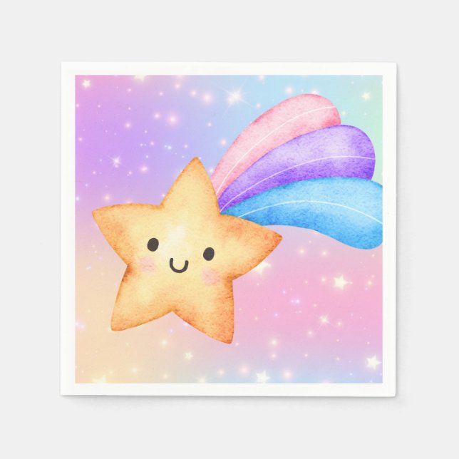 Magic Party Shooting Star Napkin Pappersservett (Framsidan)
