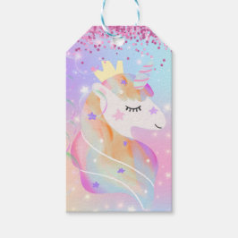 Magic Party Unicorn Gift Märkre Presentetikett
