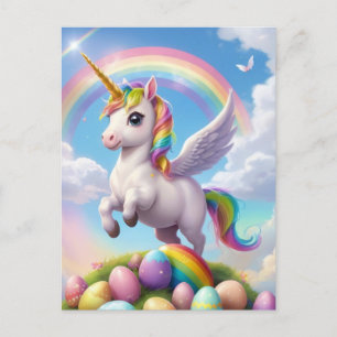 Magic Påsk Unicorn Helg Vykort