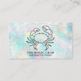 *~* Magic Pastel Crab Bra Dining by Sea Visitkort
