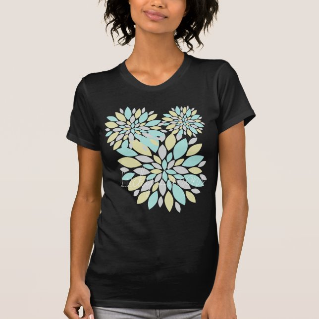 Magic Pastel Färg Flower Petals T Shirt (Framsida)