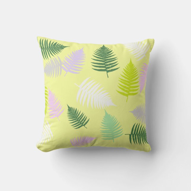 Magic Pastel Fern Lövs Cushion Dekorativ kudde (Framsida)