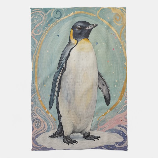 Magic Pastel Penguin Kökshandduk (Vertikal)