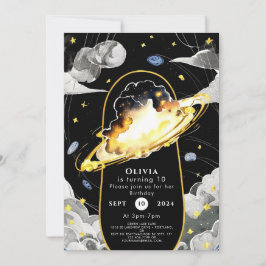 Magic Pastel Space Birthday Inbjudningar