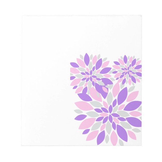 Magic Petals Lila blommor Anteckningsblock (Framsida)