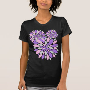 Magic Petals Lila blommor T Shirt