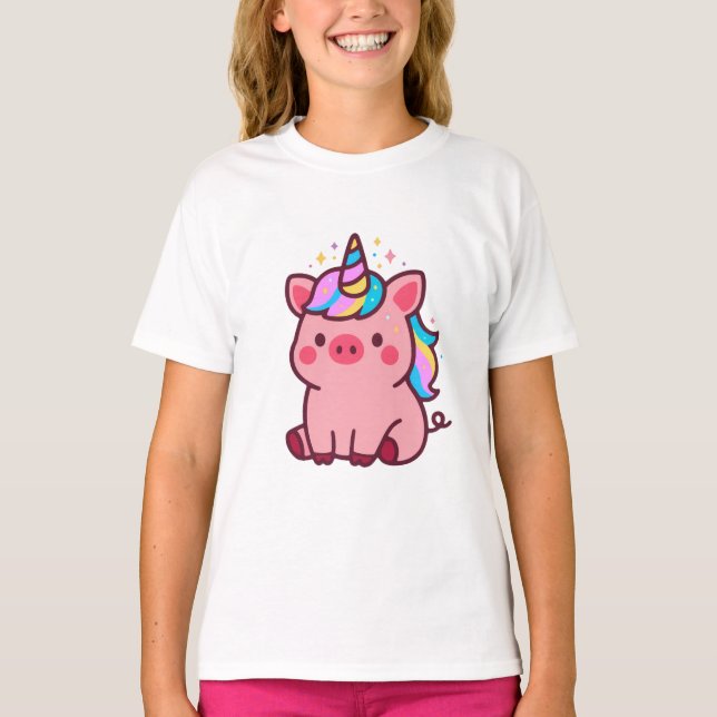 Magic Piglet-Unicorn Kids' T-Shirt (Framsida)