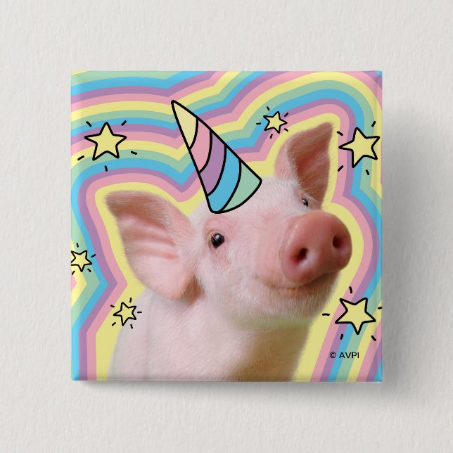 Magic Piglet Unicorn Knapp (Framsida)