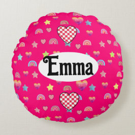 Magic pink candy world rund kudde