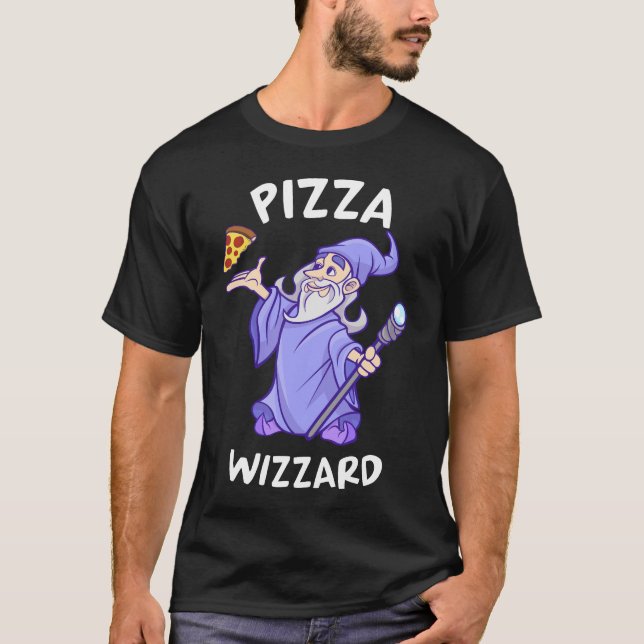 Magic Pizza Wizzard-segment T Shirt (Framsida)