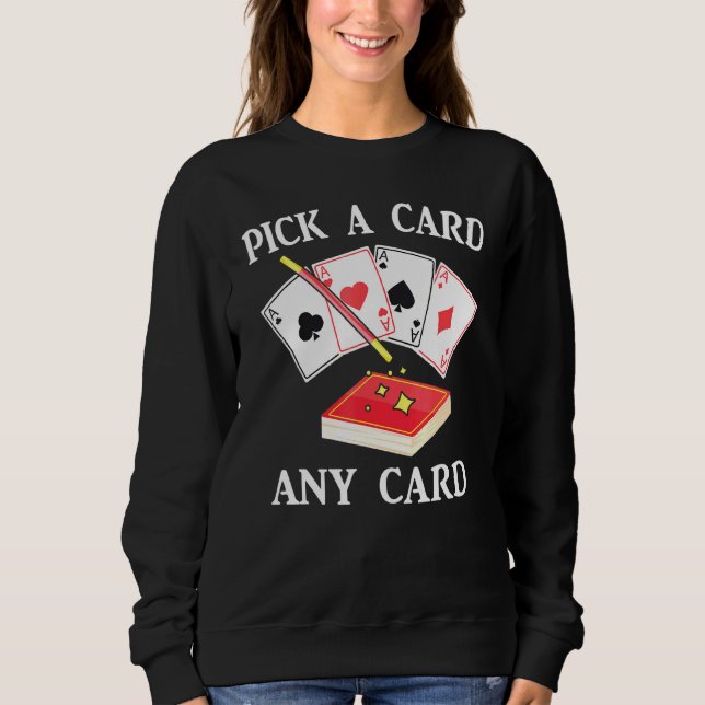 Magic - Plocka A Card any card - Magician - Tricks T Shirt (Framsida)