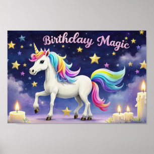 Magic poster Whimsical Unicorn party art