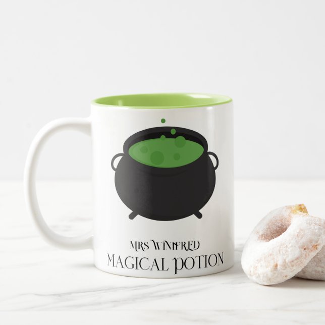 Magic Potion Anpassningsbar Halloween Gift Två-Tonad Mugg (Med munk)