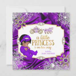 Magic Princess Baby Shower Lila Ethnic Inbjudningar