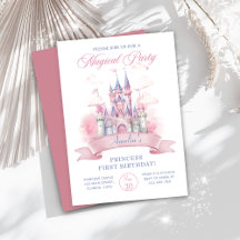 Magic Princess Castle 1:a födelsedagsinbjudan