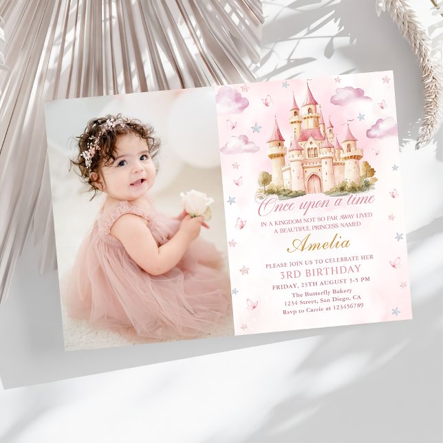 Magic Princess Castle Birthday Photo Investigation Inbjudningar (Skapare uppladdad)