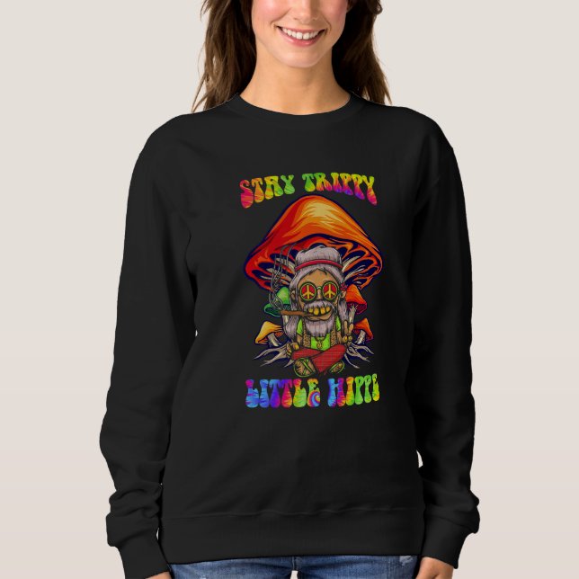 Magic Psilocybin Mushrooms Tie Dye Stay Trippy Lit T Shirt (Framsida)