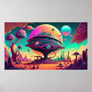 Magic Psychedelic Space Poster