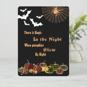 Magic Pumpkins Glow by Night Halloween Spöken Roli Julkort
