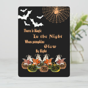 Magic Pumpkins Glow by Night Halloween Spöken Roli Julkort