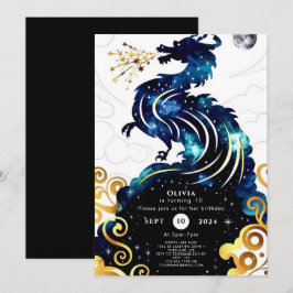 Magic Radiant Dragon Birthday Inbjudningar