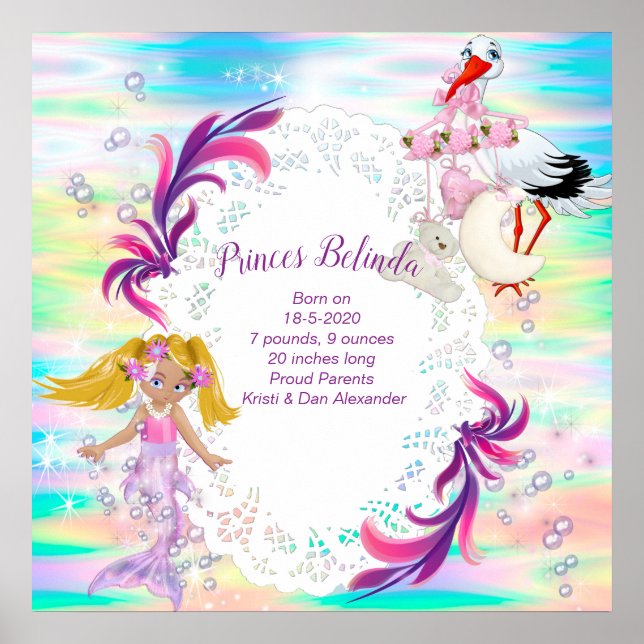 Magic Rainbow Bubbles & Baby Sjöjungfruars Poster (Framsidan)