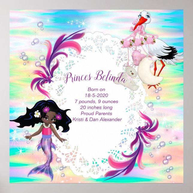 Magic Rainbow Bubbles & Baby Sjöjungfruars Poster (Framsidan)