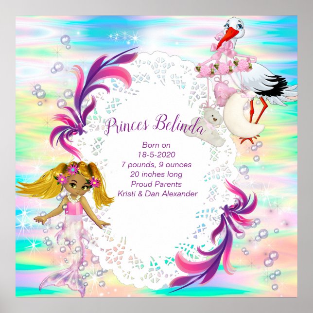 Magic Rainbow Bubbles & Baby Sjöjungfruars Poster (Framsidan)