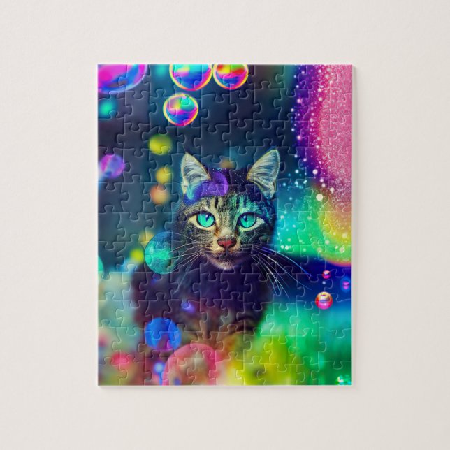 Magic Rainbow Cat - Jigszawa Puzzle Pussel (Vertikal)
