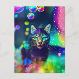 Magic Rainbow Cat - vykort