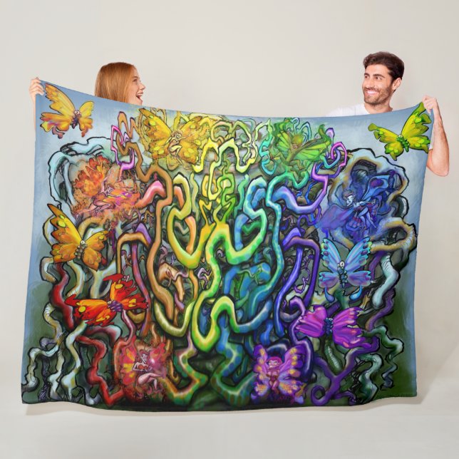 Magic Rainbow Fleece Blanket (På plats)