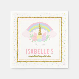Magic Rainbow och Unicorn Napkins Pappersservett