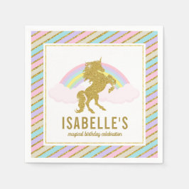 Magic Rainbow och Unicorn Napkins Pappersservett