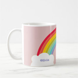 Magic Rainbow Personal Namn och Färg Kaffemugg