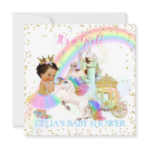 Magic Rainbow Princess Castle Carriage Unicorn