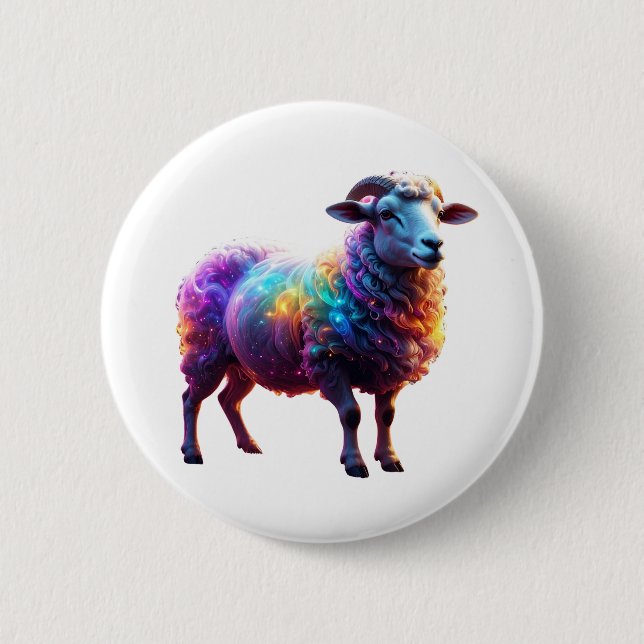 "Magic Rainbow Sheep Art Knapp (Framsida)