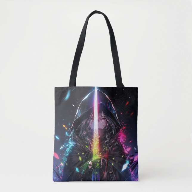 Magic Rainbow Sword Anime Girl Tygkasse (Framsida)
